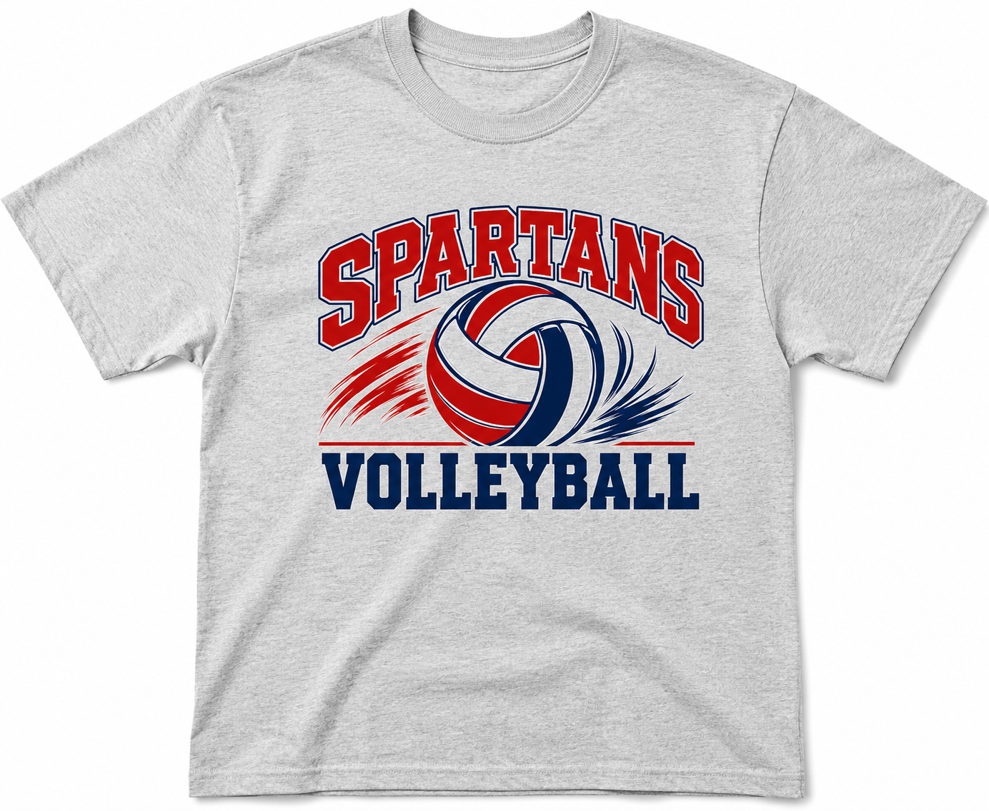 Spartans curved letter shirt