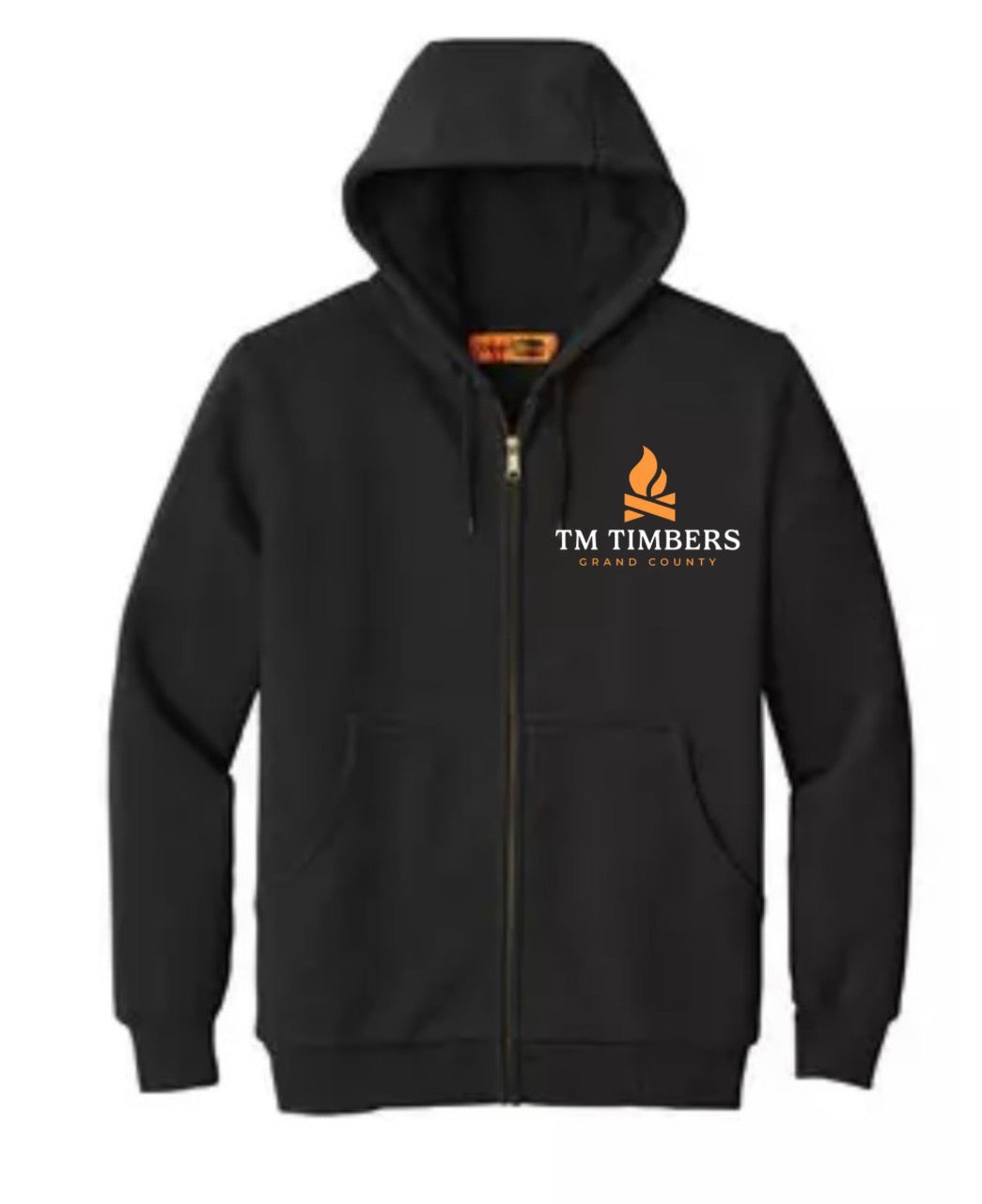 Full Zip thermal lined hooded sweatshirt Embroidered