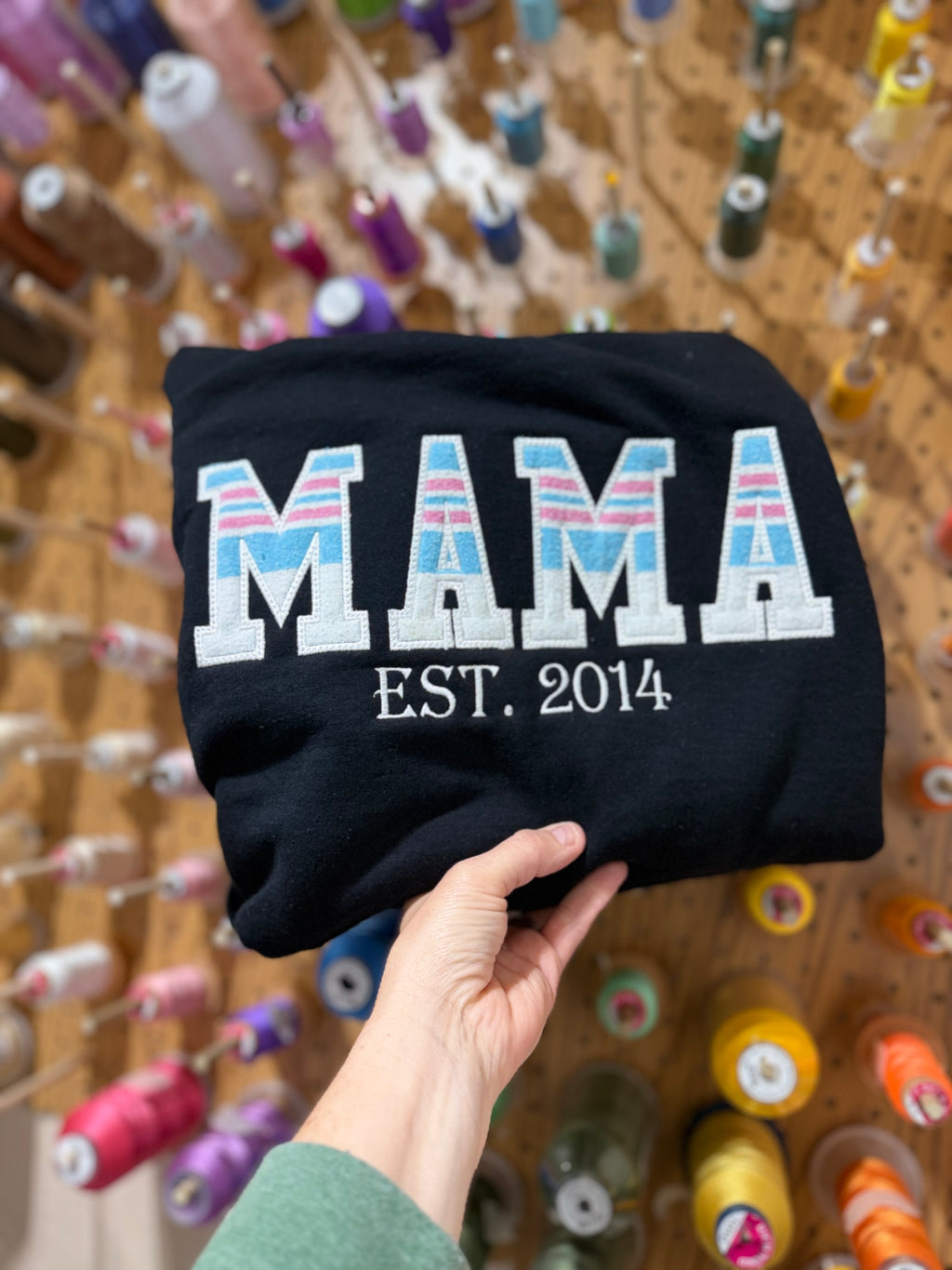 MAMA EST.  Embroidered