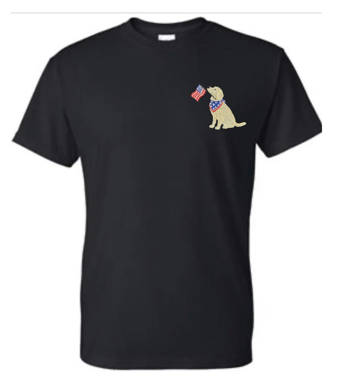 Dog with flag