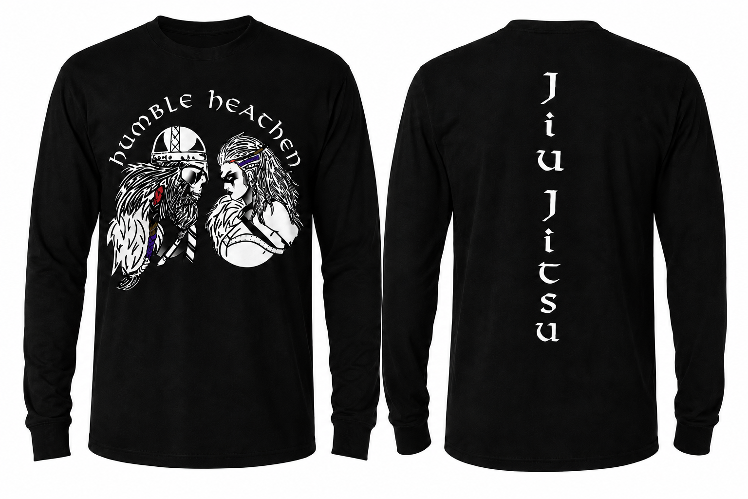Humble Heathen With Jiu Jitsu down center back