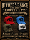3d puff embroidered ranch  foam  trucker hat