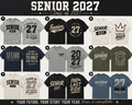 Senior 2027 shirt pick shirt color and number