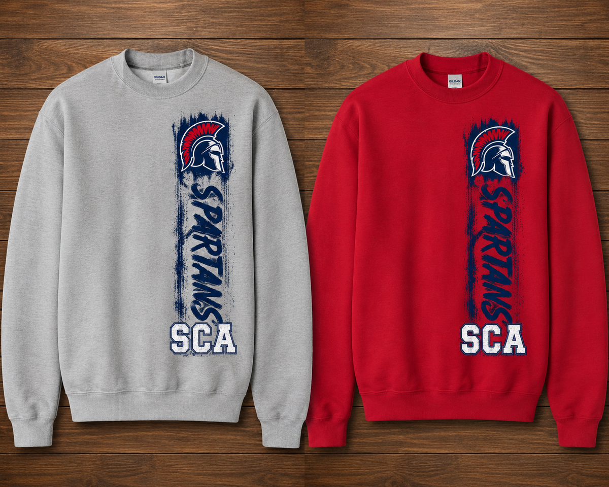 Crewneck Spartans sca down left side