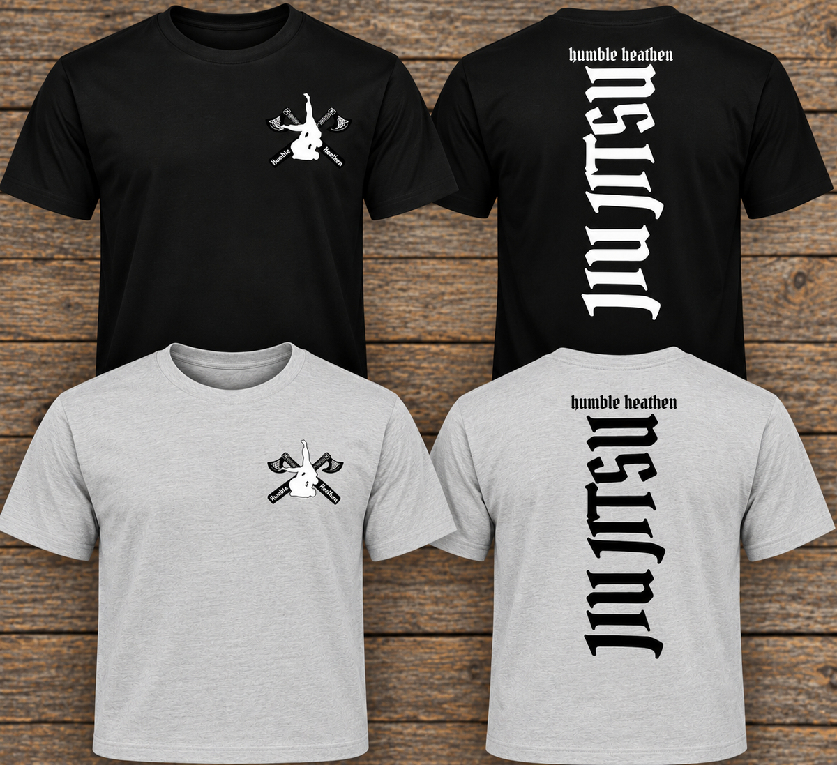Humble Heathen down middle back t shirt